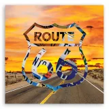 obraz-na-plotnie-droga-66-route-30x30-sposob-wykonania-druk-cyfrowy