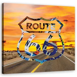 obraz-na-plotnie-droga-66-route-50x50