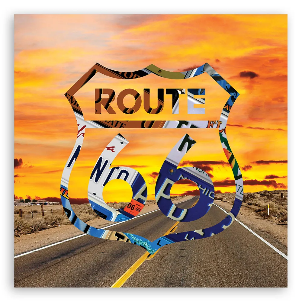 obraz-na-plotnie-droga-66-route-60x60