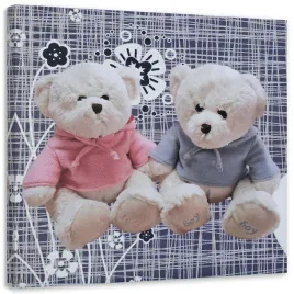 obraz-na-plotnie-biale-misie-50x50