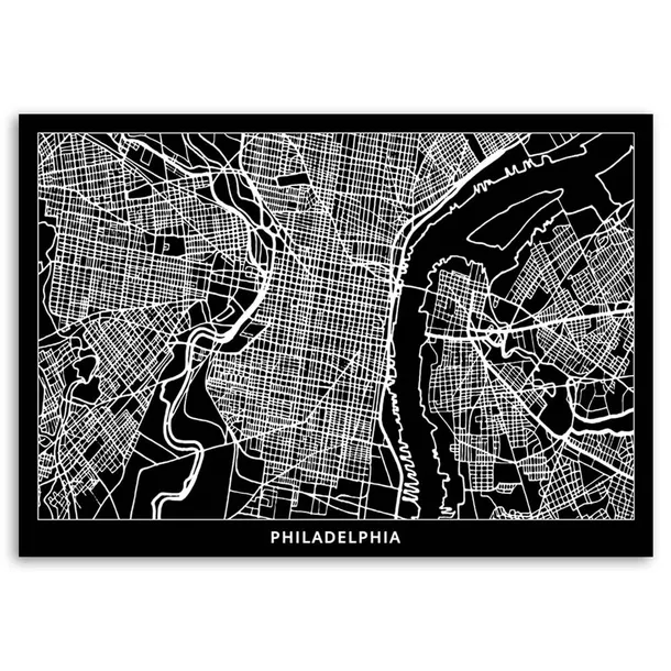 obraz-na-plotnie-filadelfia-plan-miasta-90x60-sposob-wykonania-druk-cyfrowy