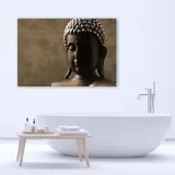 obraz-na-plotnie-posag-buddha-brazowy-60x40-stan-nowy