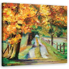 obraz-na-plotnie-jesien-park-malowany-30x30