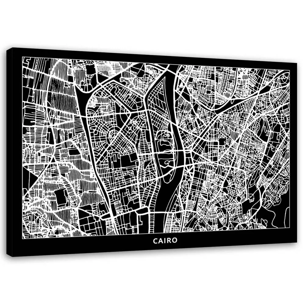 obraz-na-plotnie-kair-plan-miasta-90x60-stan-nowy
