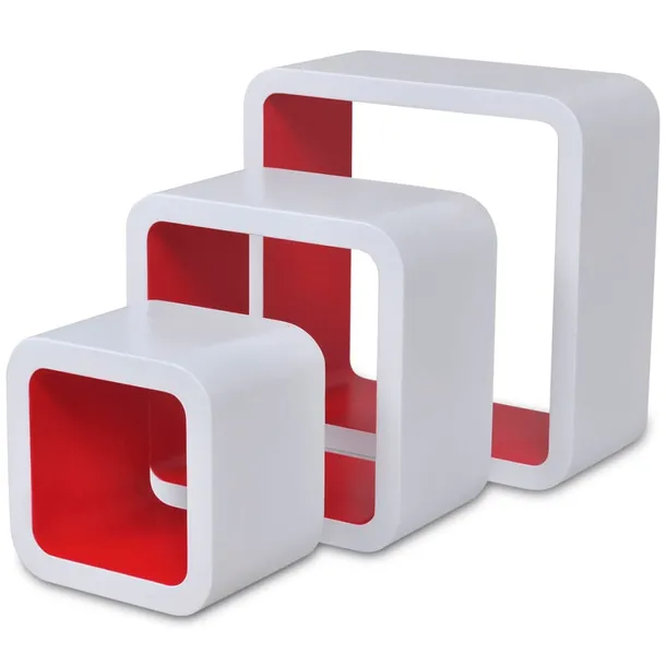 3-bialo-czerwone-polki-ozdobne-mdf-cube-stan-nowy