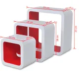 3-bialo-czerwone-polki-ozdobne-mdf-cube-stan-nowy