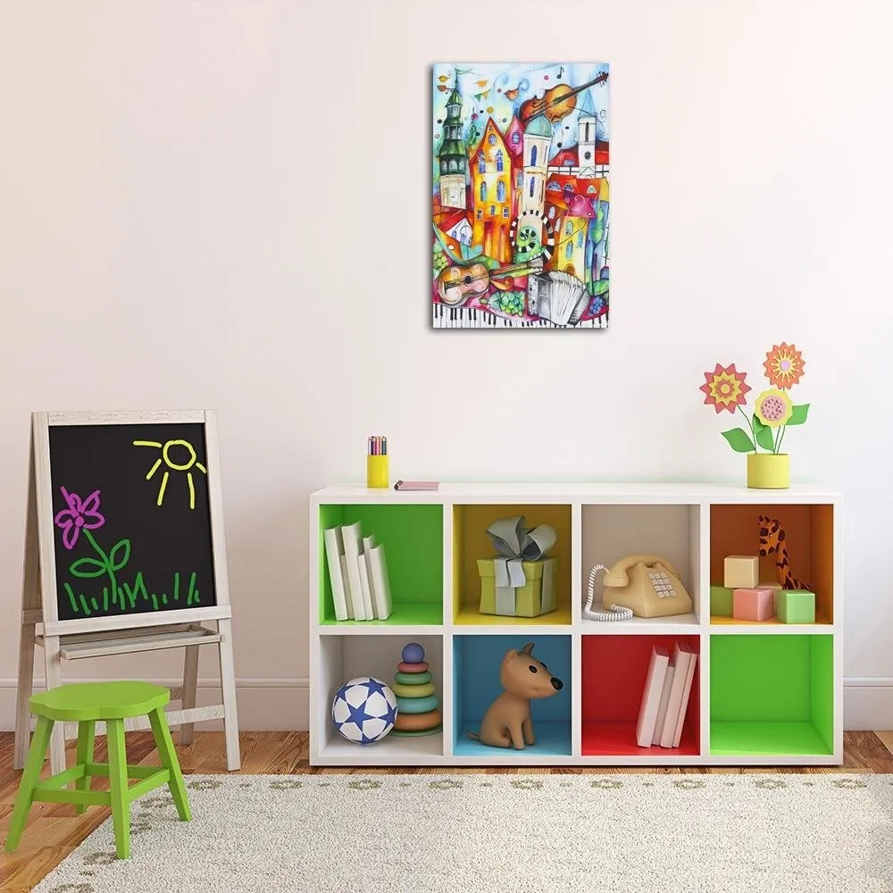 obraz-na-plotnie-kolorowe-miasteczko-60x90