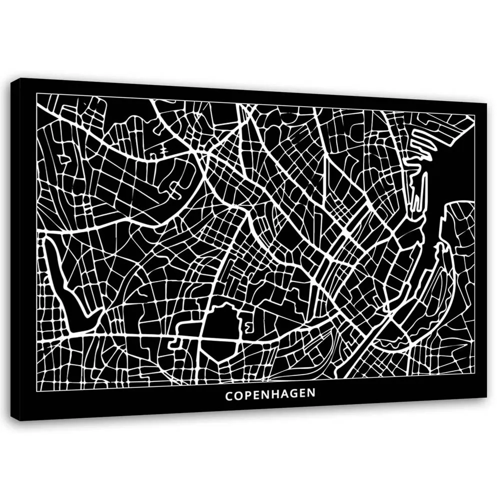 obraz-na-plotnie-kopenhaga-plan-miasta-100x70-stan-nowy
