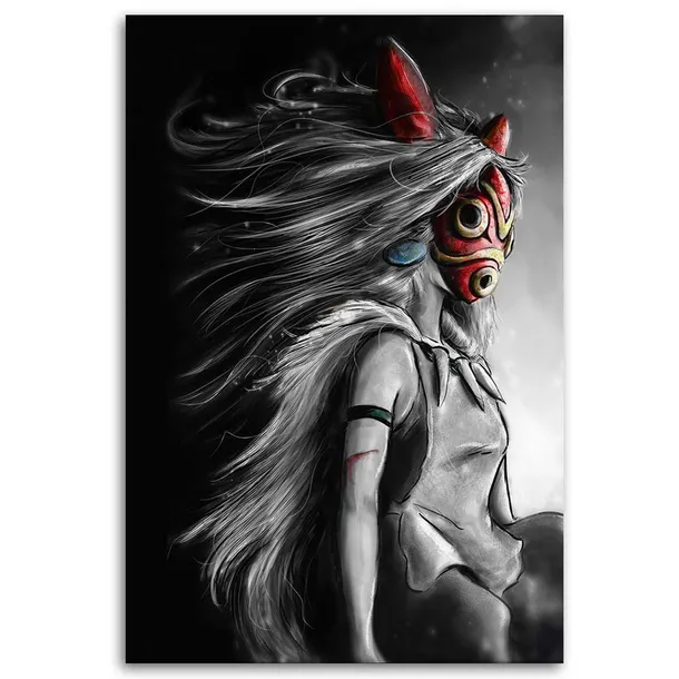 obraz-na-plotnie-anime-princess-mononoke-60x90-sposob-wykonania-druk-cyfrowy