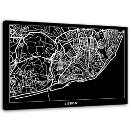 obraz-na-plotnie-lizbona-plan-miasta-90x60