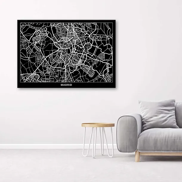 obraz-na-plotnie-madryt-plan-miasta-100x70-stan-nowy