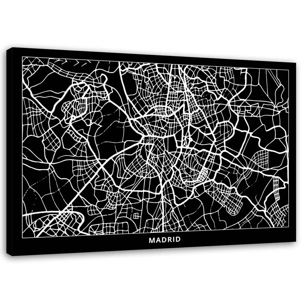 obraz-na-plotnie-madryt-plan-miasta-90x60-stan-nowy