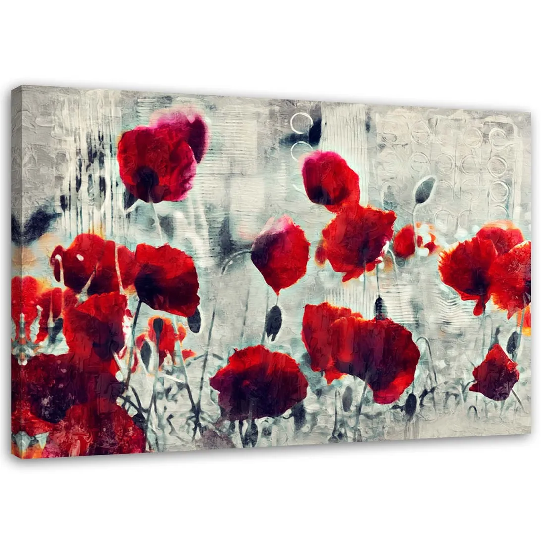 obraz-na-plotnie-malowane-czerwone-maki-100x70-stan-nowy