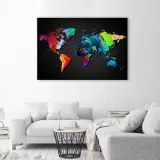 obraz-na-plotnie-mapa-swiata-kolor-90x60-stan-nowy