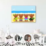 obraz-na-plotnie-kolorowe-misie-90x60-stan-nowy