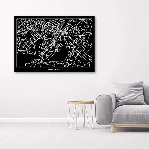 obraz-na-plotnie-montreal-plan-miasta-90x60-stan-nowy