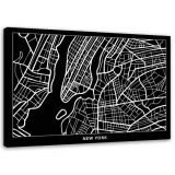obraz-na-plotnie-nowy-jork-plan-miasta-90x60