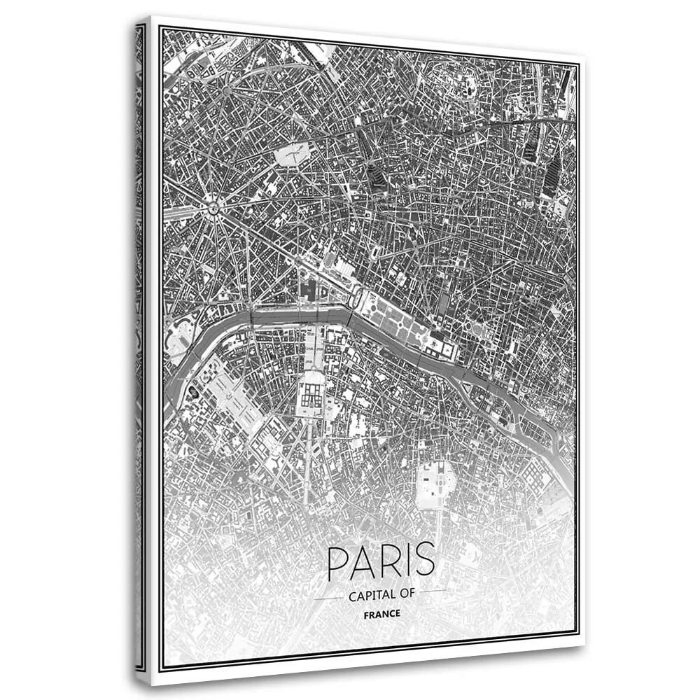 obraz-na-plotnie-paryz-plan-miasta-40x60-stan-nowy