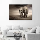 obraz-na-plotnie-afryka-slonie-90x60-stan-nowy