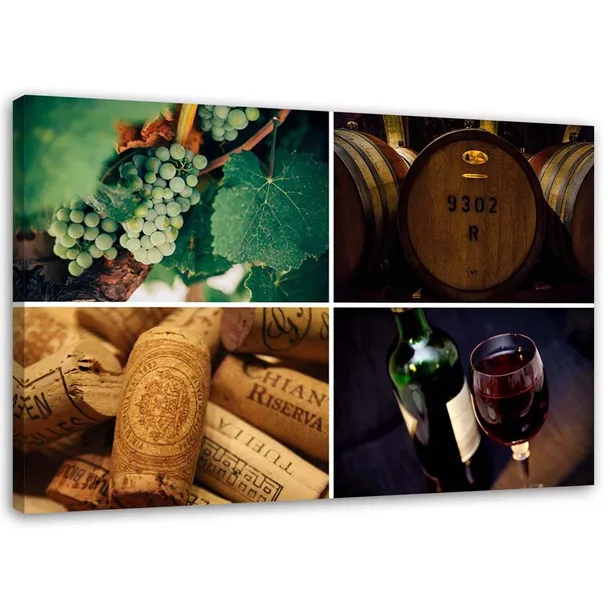 obraz-na-plotnie-wino-winogrona-120x80