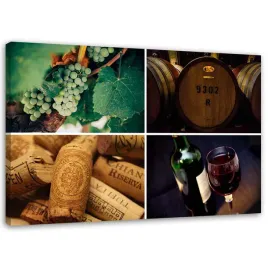 obraz-na-plotnie-wino-winogrona-120x80