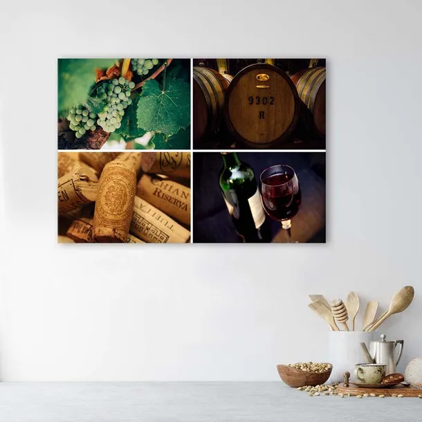 obraz-na-plotnie-wino-winogrona-120x80-stan-nowy