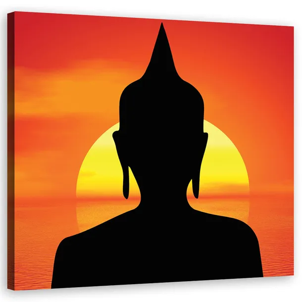 obraz-na-plotnie-zachod-slonca-budda-40x40