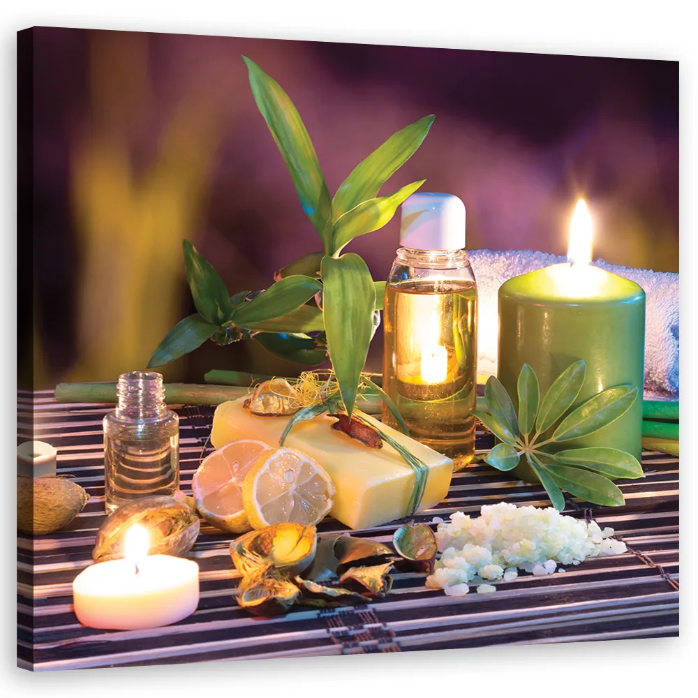 obraz-na-plotnie-zen-swieca-60x60-stan-nowy