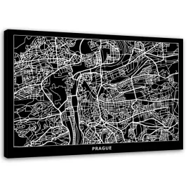 obraz-na-plotnie-praga-plan-miasta-90x60