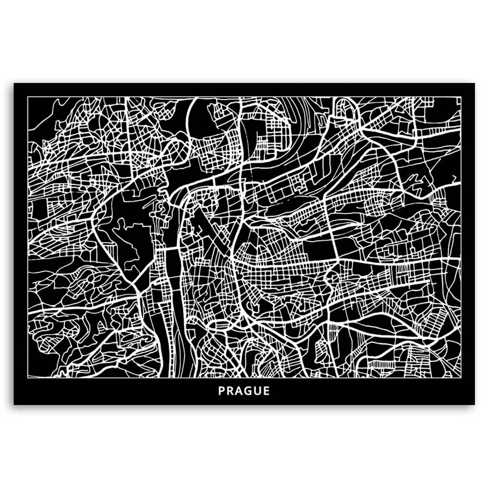 obraz-na-plotnie-praga-plan-miasta-90x60