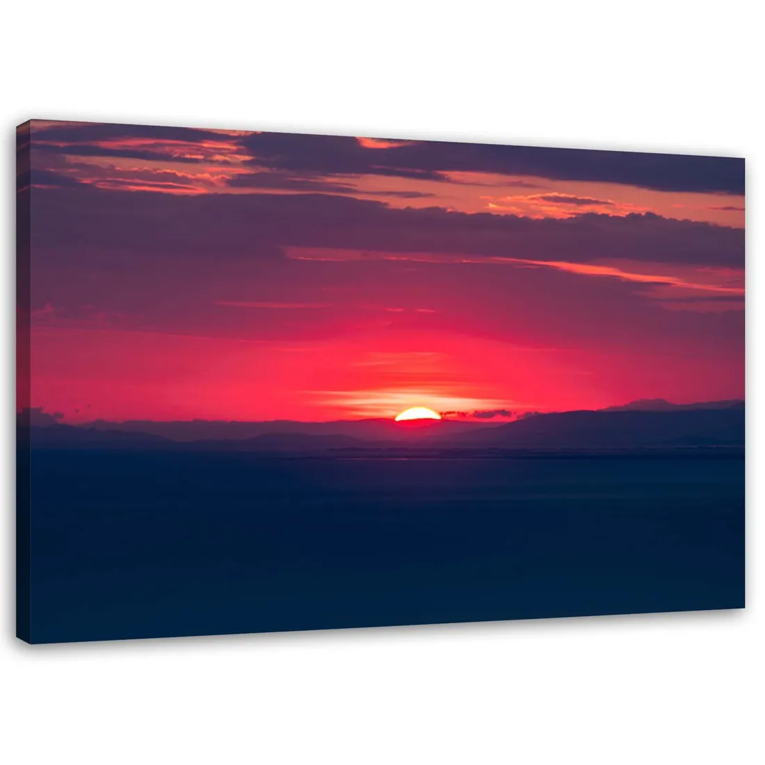 obraz-na-plotnie-czerwony-zachod-slonca-60x40-stan-nowy