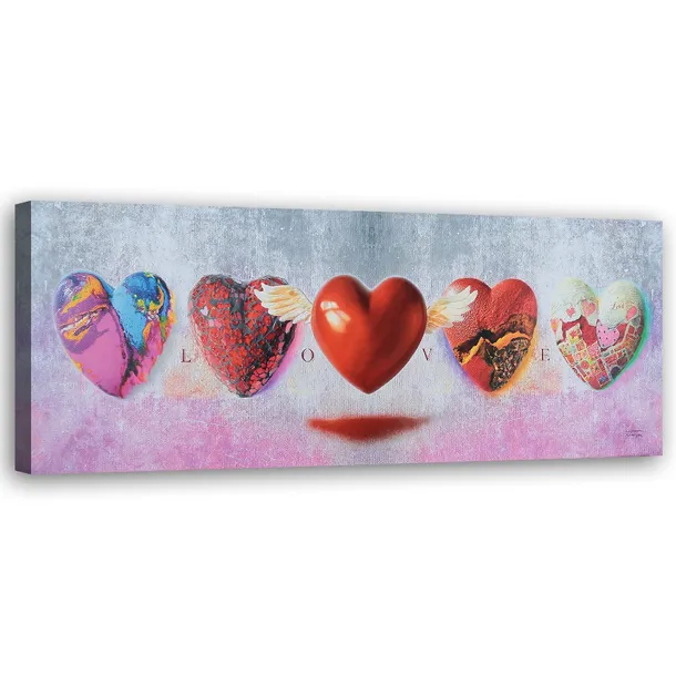 obraz-na-plotnie-serce-love-czerwony-90x30
