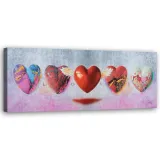 obraz-na-plotnie-serce-love-czerwony-120x40