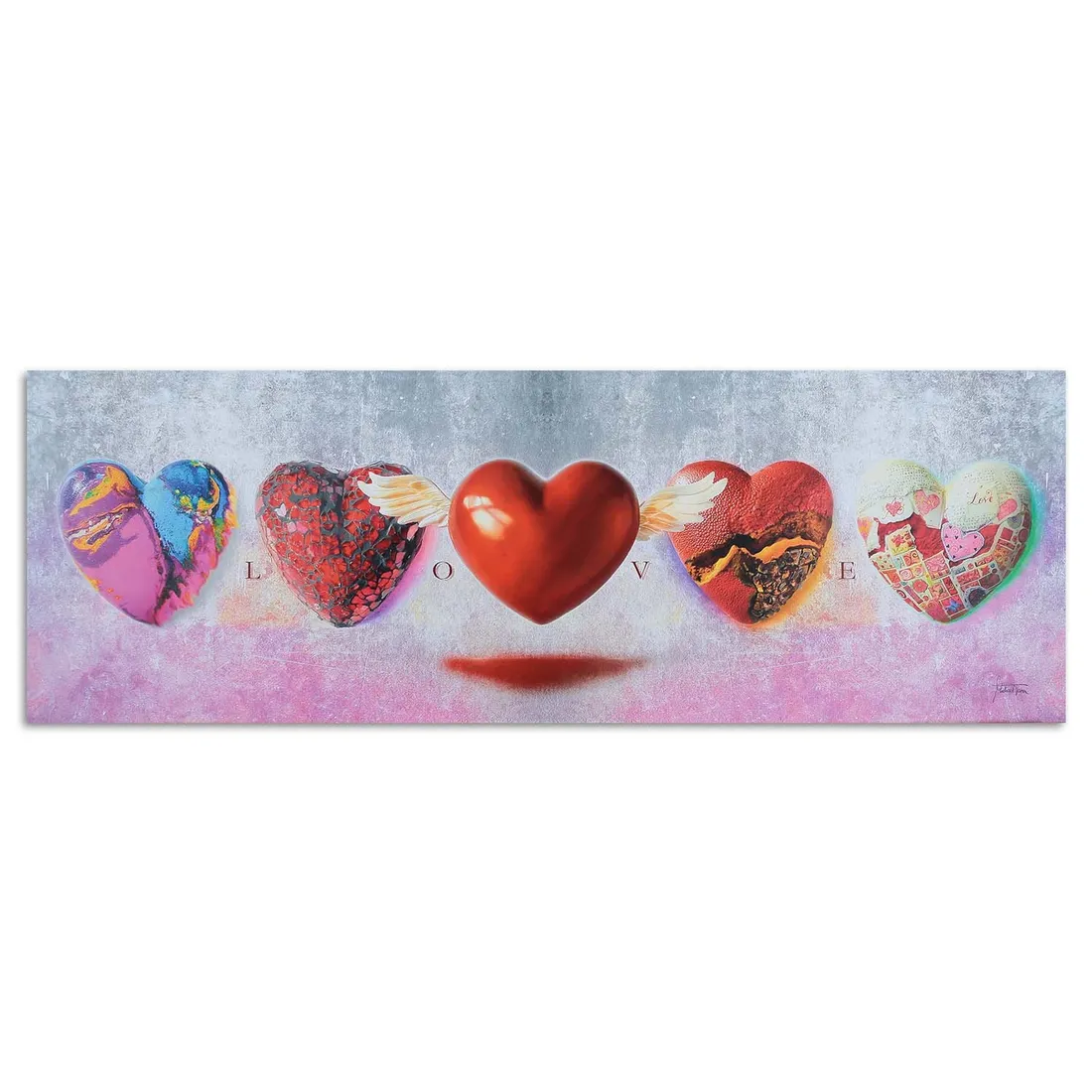 obraz-na-plotnie-serce-love-czerwony-120x40