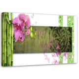 obraz-na-plotnie-orchidea-bambus-abstrakcja-100x70
