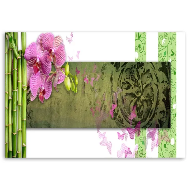 obraz-na-plotnie-orchidea-bambus-abstrakcja-100x70-sposob-wykonania-druk-cyfrowy