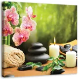 obraz-na-plotnie-swiece-storczyk-zen-spa-60x60