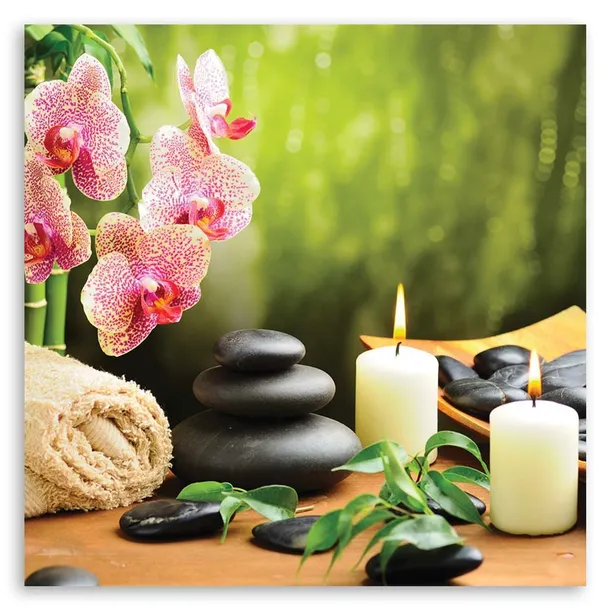 obraz-na-plotnie-swiece-storczyk-zen-spa-60x60-sposob-wykonania-druk-cyfrowy