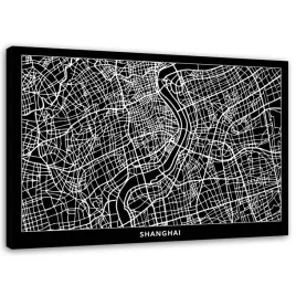 obraz-na-plotnie-szanghaj-plan-miasta-90x60