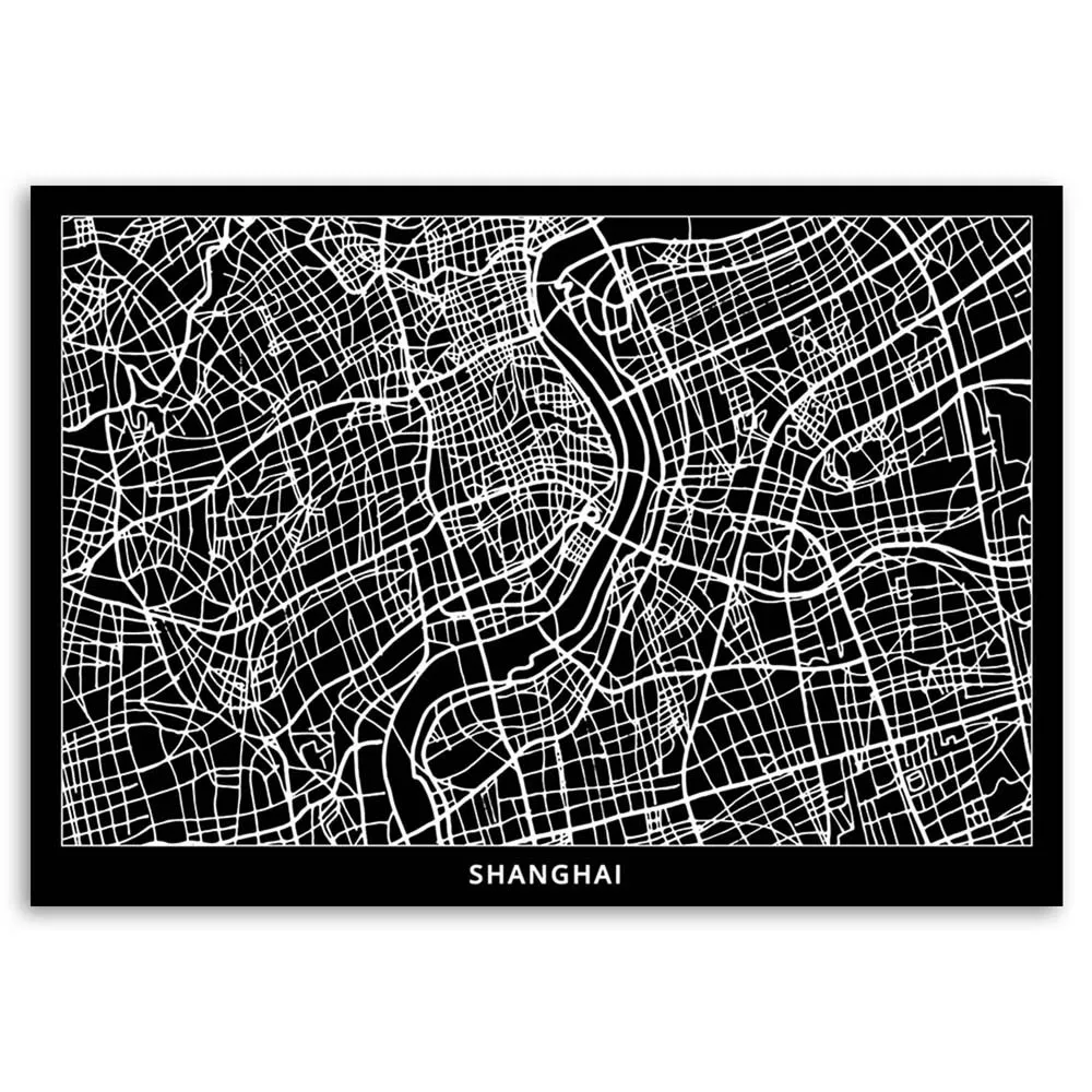 obraz-na-plotnie-szanghaj-plan-miasta-90x60
