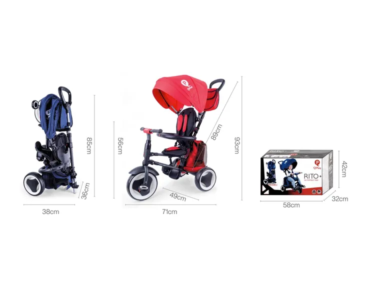 qplay-rowerek-trojkolowy-rito-plus-red-stan-nowy