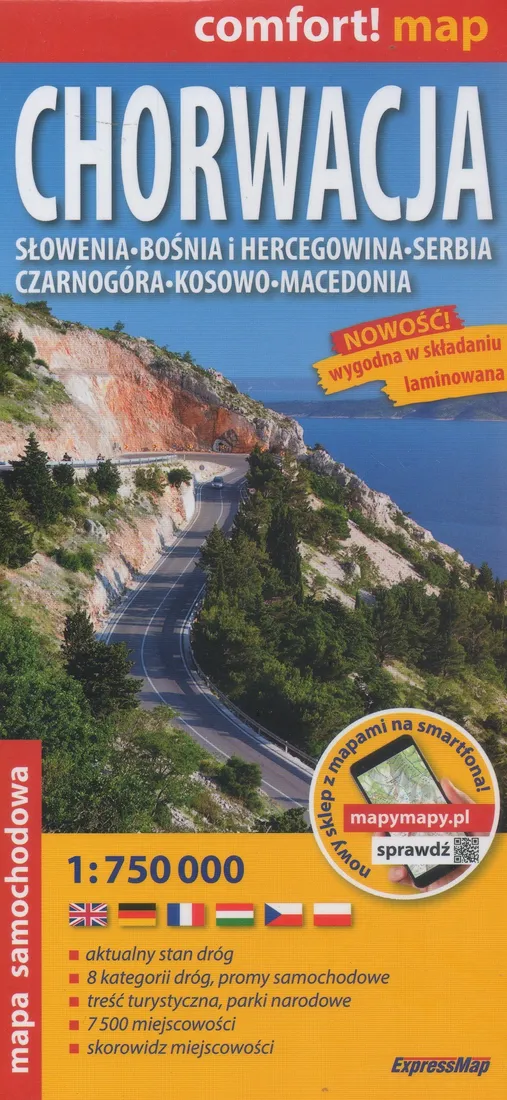 chorwacja-mapa-laminowana-expresmap-2022