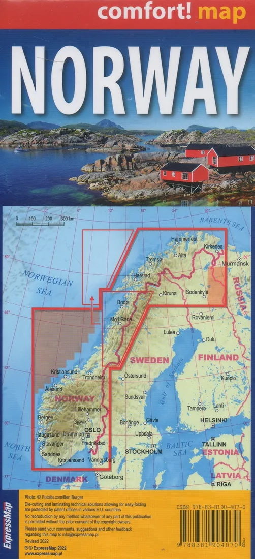 norwegia-mapa-laminowana-expressmap-2022