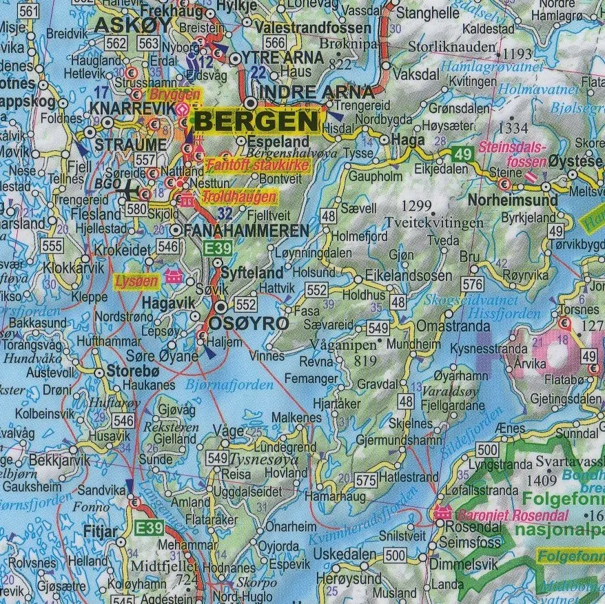 norwegia-mapa-laminowana-expressmap-2022