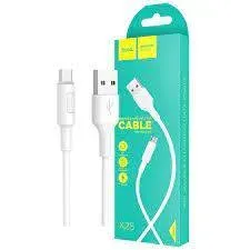 kabel-1m-hoco-2a-micro-x25-bialy