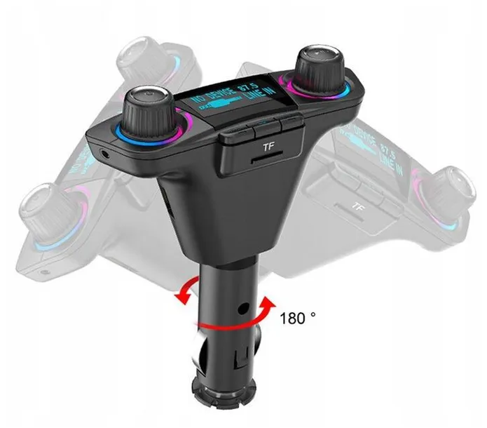 transmiter-usb-do-samochodu-do-muzyki-fm-bluetooth-kod-producenta-adapter-samochodu-quick-charge-stan-nowy-model-zestaw-glosnomowiacy-woltomierz