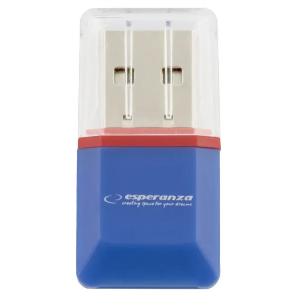 esperanza-czytnik-kart-micro-sd-usb-niebieski