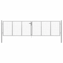 brama-ogrodowa-ocynkowana-stalowa-415x100-cm-srebrna