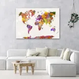 obraz-na-plotnie-mapa-swiata-akwarela-90x60-stan-nowy