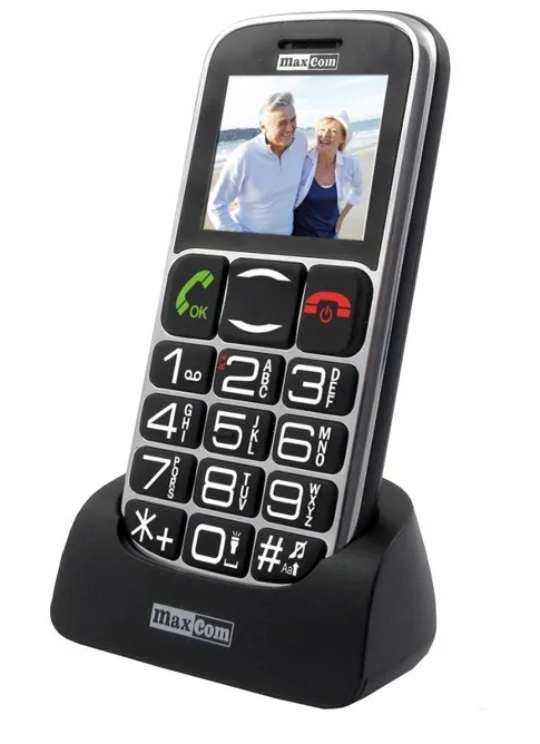 maxcom-mm461bb-telefon-dla-seniora-sos-baza-stan-nowy